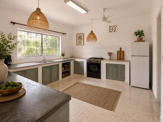 Kitchen at Villa Samawati